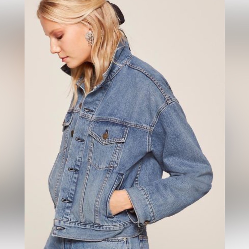 Reformation blue jean jacket